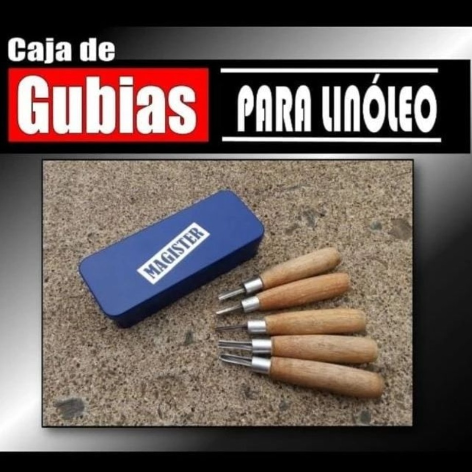 Gubias sencillas para linóleo y gomas